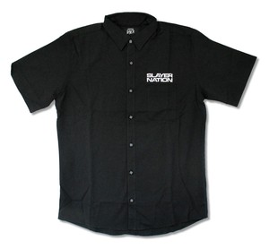 Slayer Nation Skull Black Button Down 
