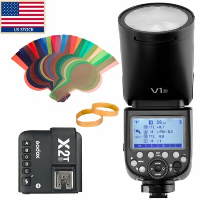 US Godox V1-S TTL 1/8000 HSS Round Head Flash Speedlite+X2T-S Trigger for Sony