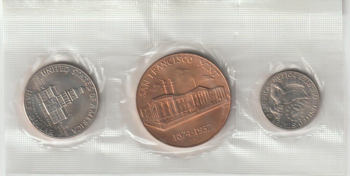 1976-D US Mint UNC 1/2 Dollar/Quarter & 1874-1937 San Francisco