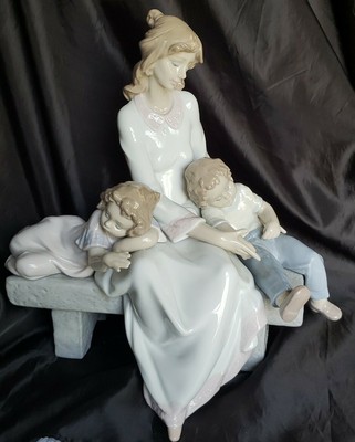 LLADRO AN AFTERNOON NAP FIGURINE #6765 MOTHER w/ SON AND DAUGHTER W/BOX MINT 737859067655 | eBay