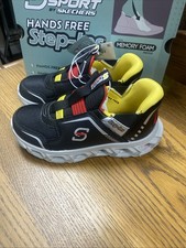 New S Sport By Skechers Toddler Unisex Kaleb Step-Ins Sneakers Size 12 Black