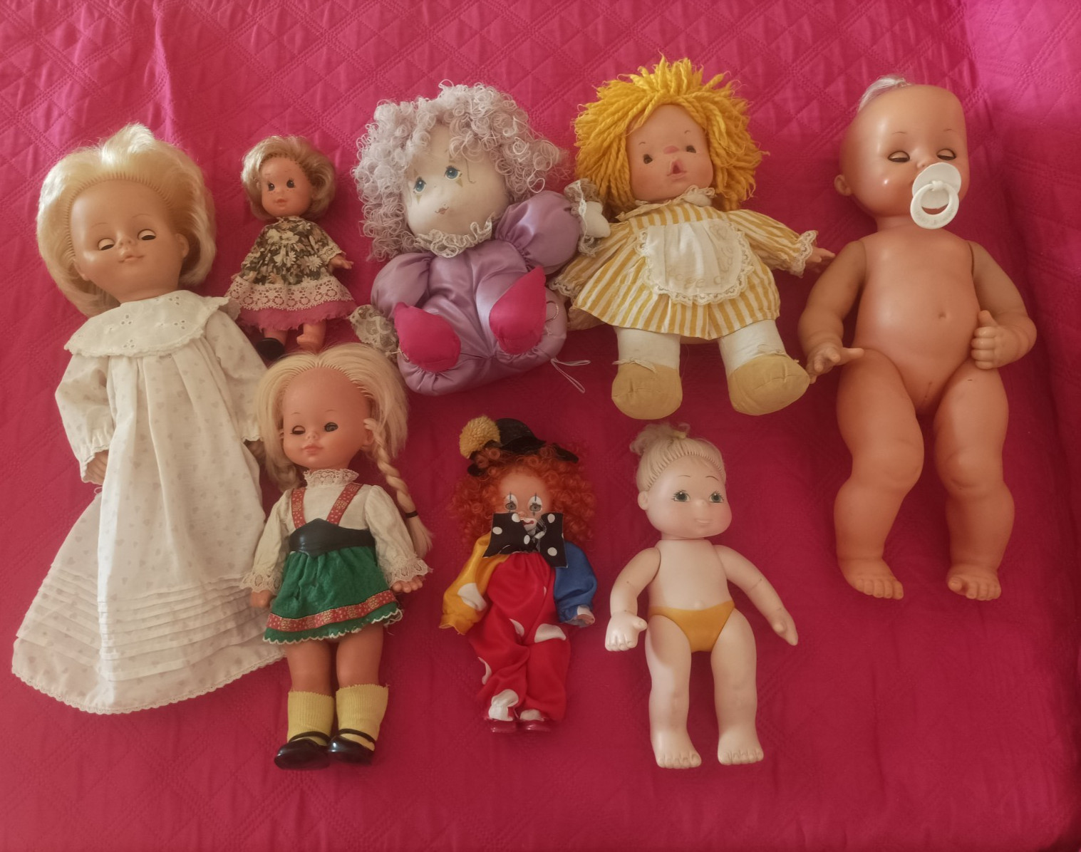 Lotto 8 bambole vintage anni 80 vari marchi