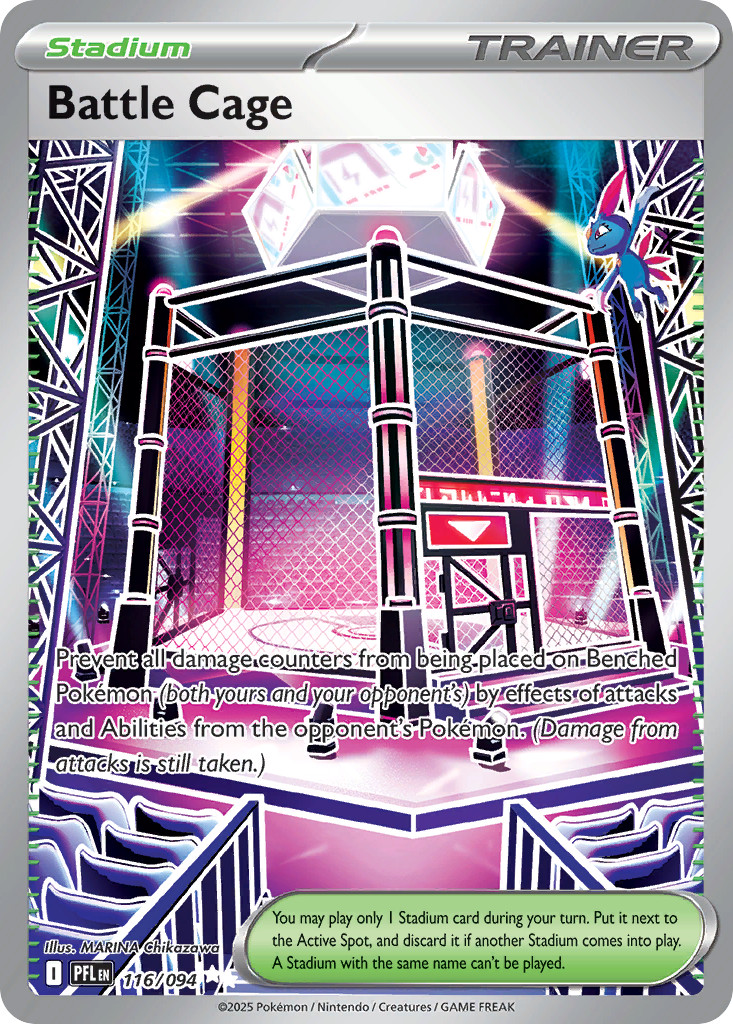 Battle Cage 116/094 Ultra Rare Phantasmal Flames Pokemon NM