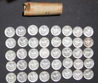 40 1964 P Rolled US 90% Silver Washington 25c