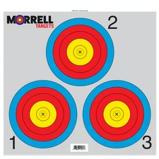 Morrell 3 Spot Archery Paper Target Face, 100 Pack Offical NFAA Vegas Face