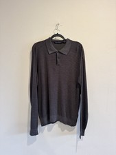 Vintage Silk Blend Jhane Barnes Men  s Long Sleeve Knit Button Down, XL