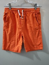 Mini Boden Shorts Boys 10 Orange Canvas Pullon Drawstring Straight Cotton Walk