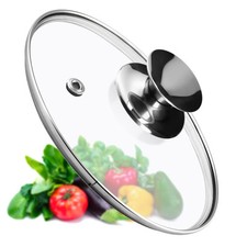 KADAX Topfdeckel, Universaldeckel aus Glas mit Silbergriff