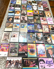Lot of 56 Cassette Tapes-Rock,Rock Roll,Country,Pop, Gospel More-All Listed