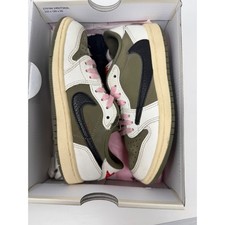Jordan 1 Low OG SP Travis Scott Medium Olive Kids DO5442-200 Size 1Y