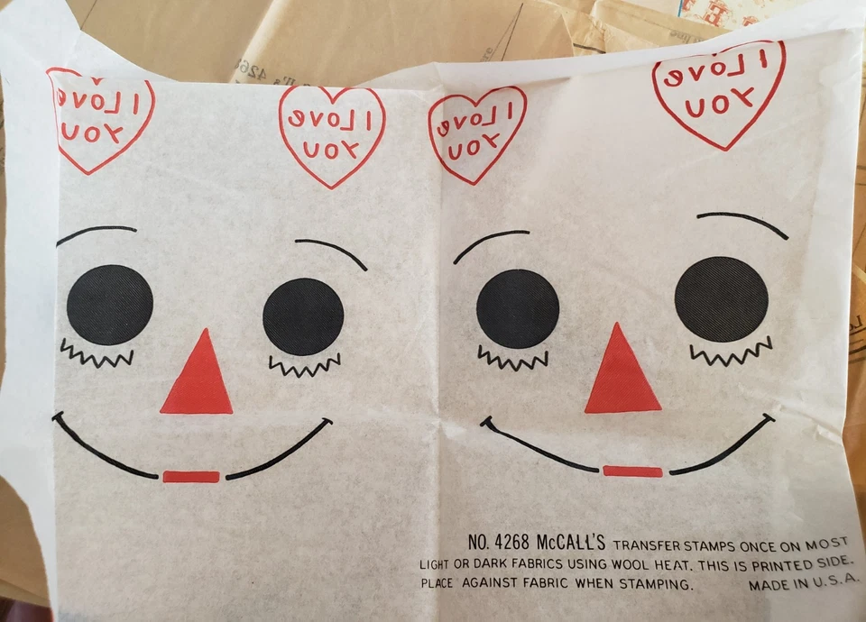 Vintage McCall’s Sewing Pattern 4268 Raggedy Ann and Andy - 1974 - Image 3 of 3