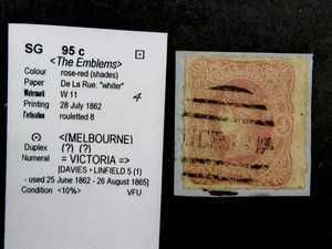 nystamps British Australian States Victoria Stamp # SG95C Used £300 L10y1510