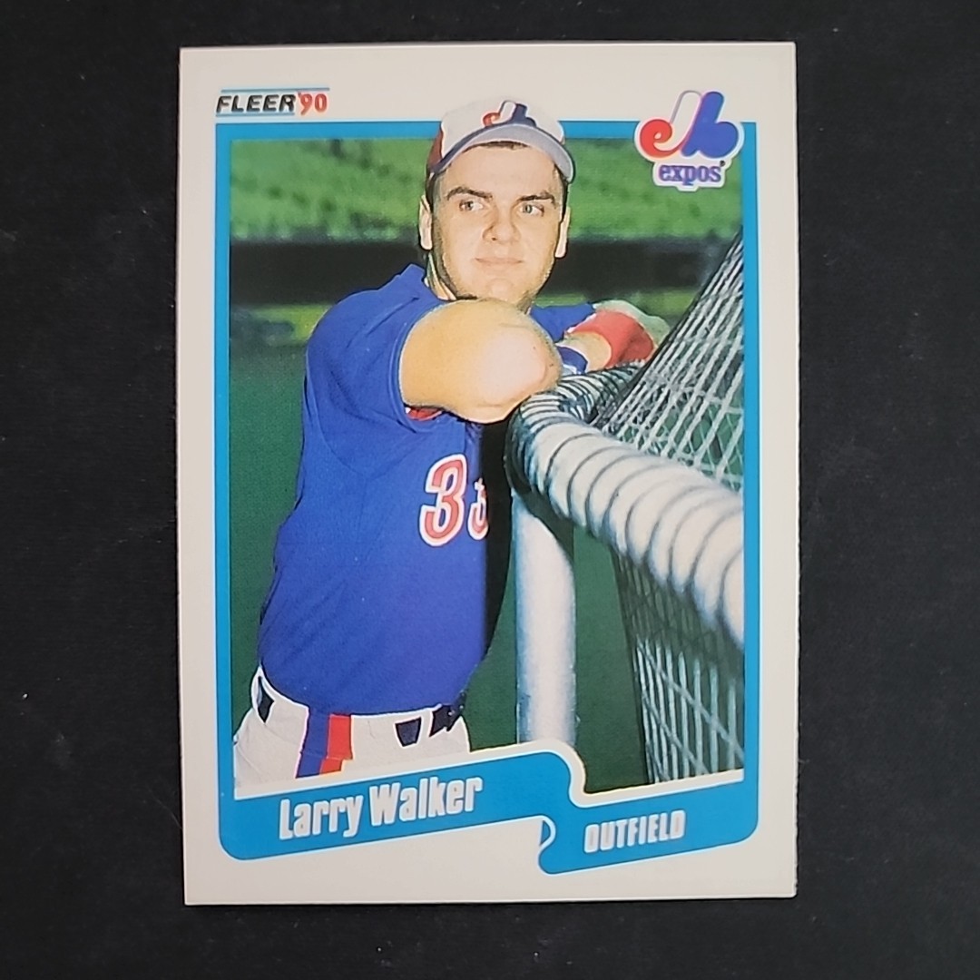 1990 Fleer Larry Walker RC #363 Montreal Expos Rookie