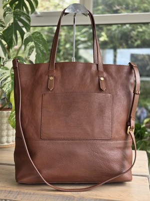 John Lewis Smartworks hellbraune Ledertasche Shopper Schultertasche