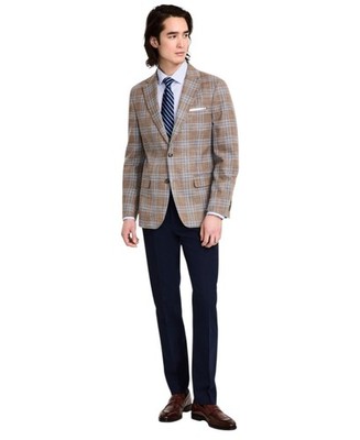 Tommy Hilfiger Mens Modern fit Sport Coat Blazer 38 R Beige Plaid