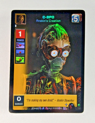 C-3PO, Anakin's Creation #F5 Foil - Menace of Darth Maul, Young Jedi CCG card
