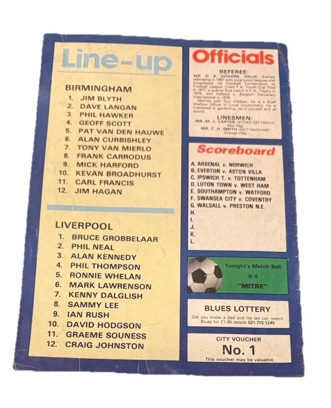 Hartlepool Vs Hereford United Lge Div 4 20/9/80 Mint Condition Free UK P&P - Image 2 of 2