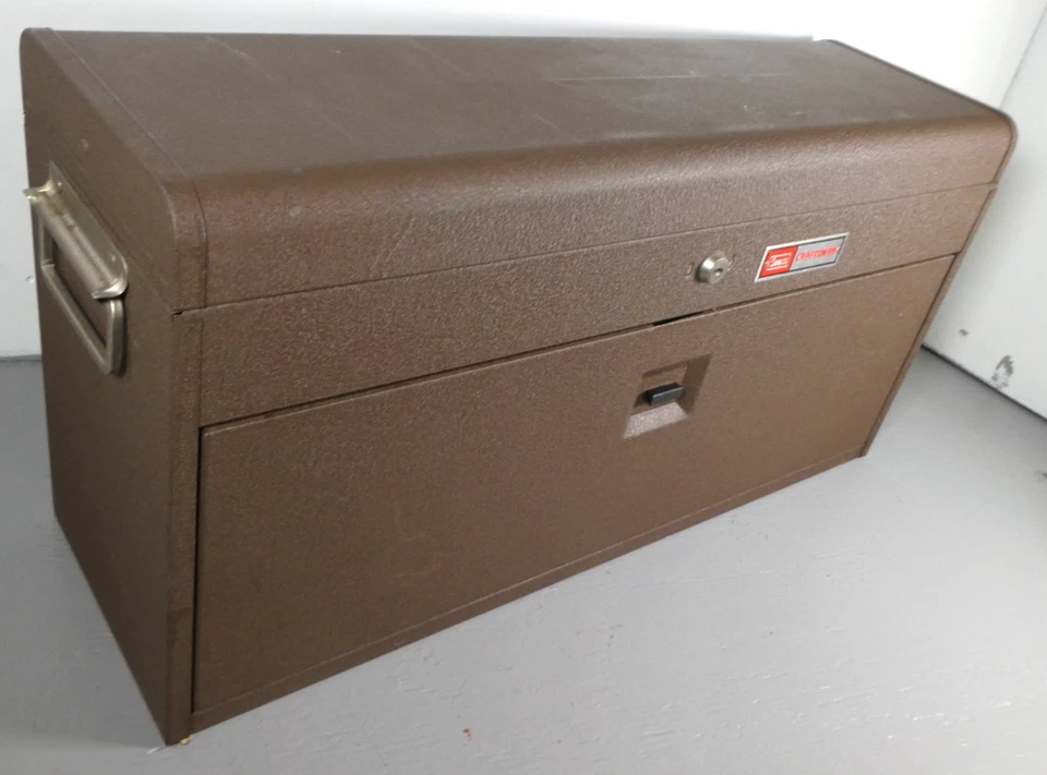 Craftsman by Kennedy EE. UU. 526 Caja de herramientas de maquinista 8 cajones pintura antiarrugas marrón Foto 3 de 4