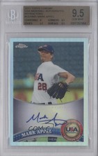 2011 Topps Chrome Refractor 101/199 Mark Appel #USABB1 BGS 9.5 GEM MINT Auto 2x5