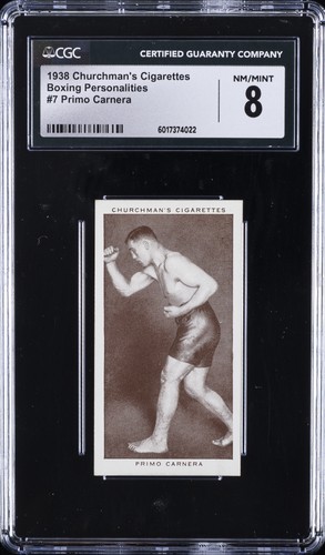 1938 CHURCHMAN'S CIGARETTES BOXING PERSONALITIES #7 PRIMO CARNERA CGC 8
