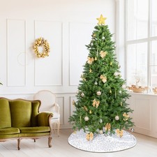 7.5 FT Artificial Christmas Tree with Lights, Ornaments In/Outdoor Holiday Party