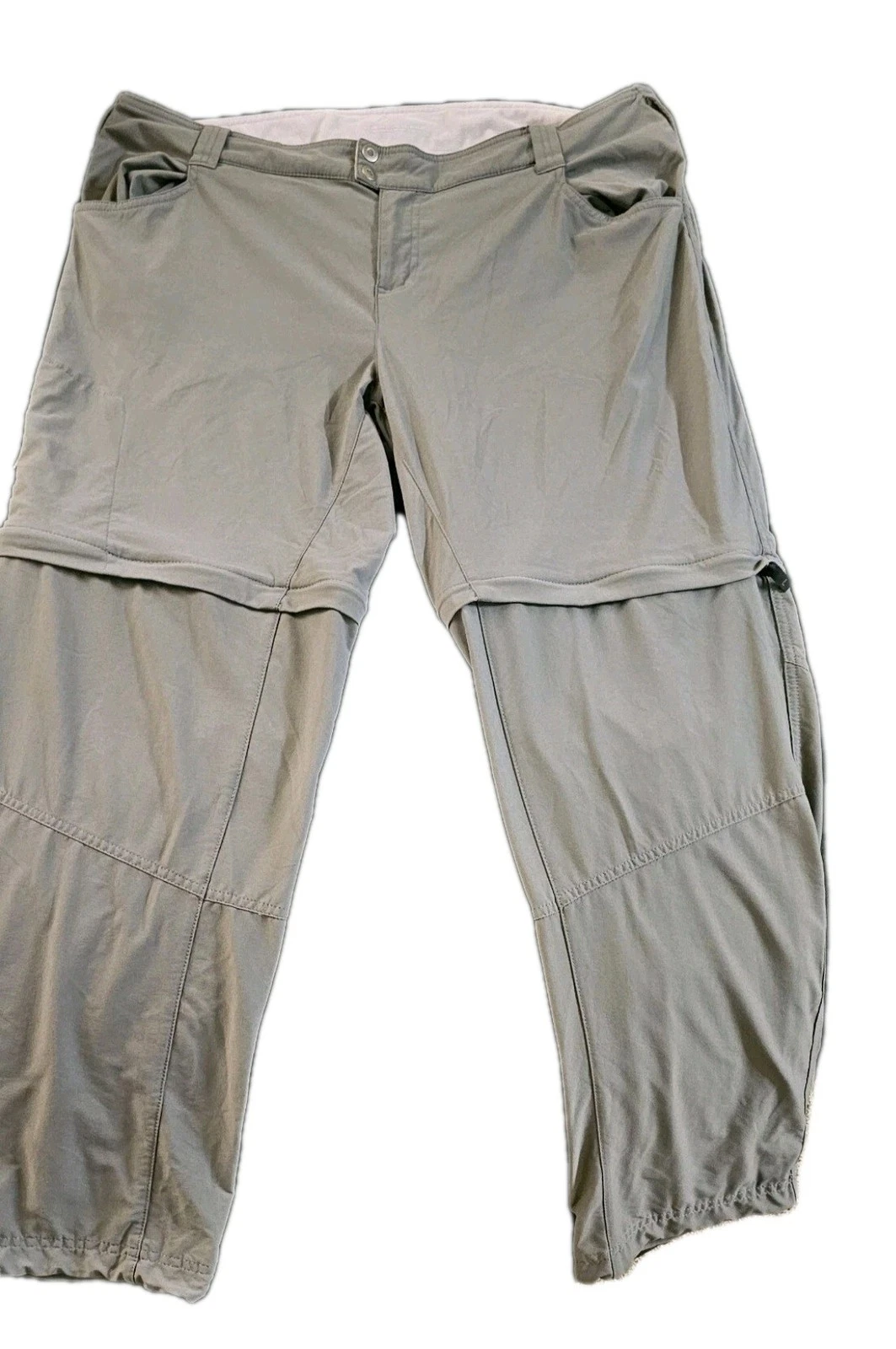 Mens Columbia Convertible Omni Shield Pants Gray Outdoors Hiking Size 20W
