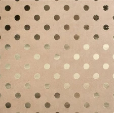 Bazzill KFOIL12-5107  Foiled Kraft Cardstock 12"X12"-Gold Dot (5Pk)