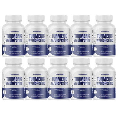 Turmeric w/ BioPerine Supports Joint Comfort & Mobility Supplement - 10 Bottles