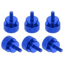 6 Pcs Computer Case Thumb Screw M3 x 7mm Knurled Screws, Deep Blue