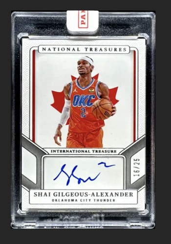 2024-25 National Treasures Shai Gilgeous-Alexander International Auto /25 Canada