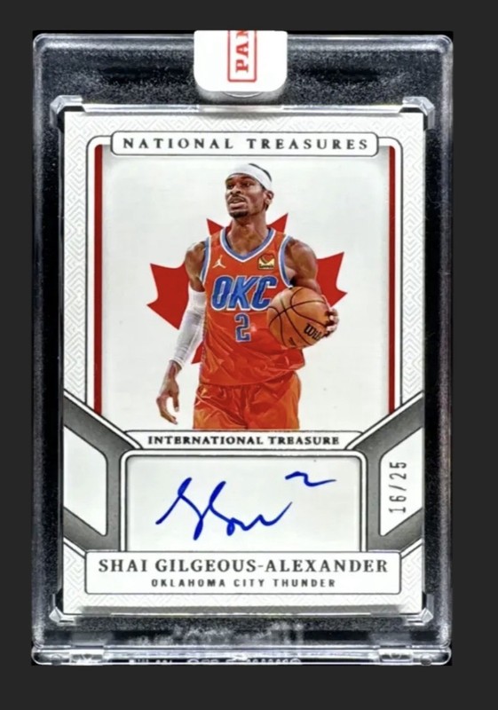 2024-25 National Treasures Shai Gilgeous-Alexander International Auto /25 Canada