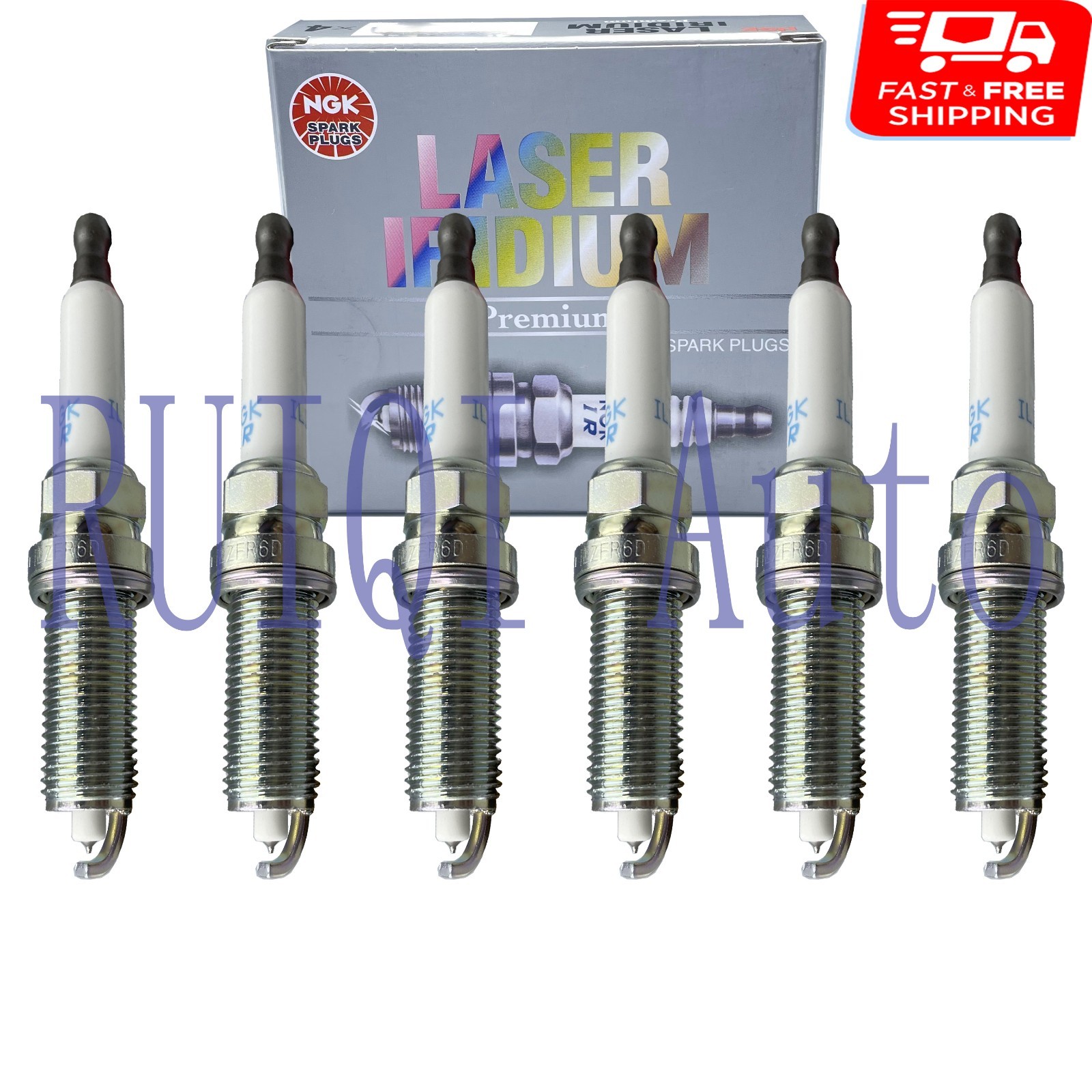 Pack of 6 NGK 1208 ILZFR6D11 Laser Iridium Spark Plugs for select BMW