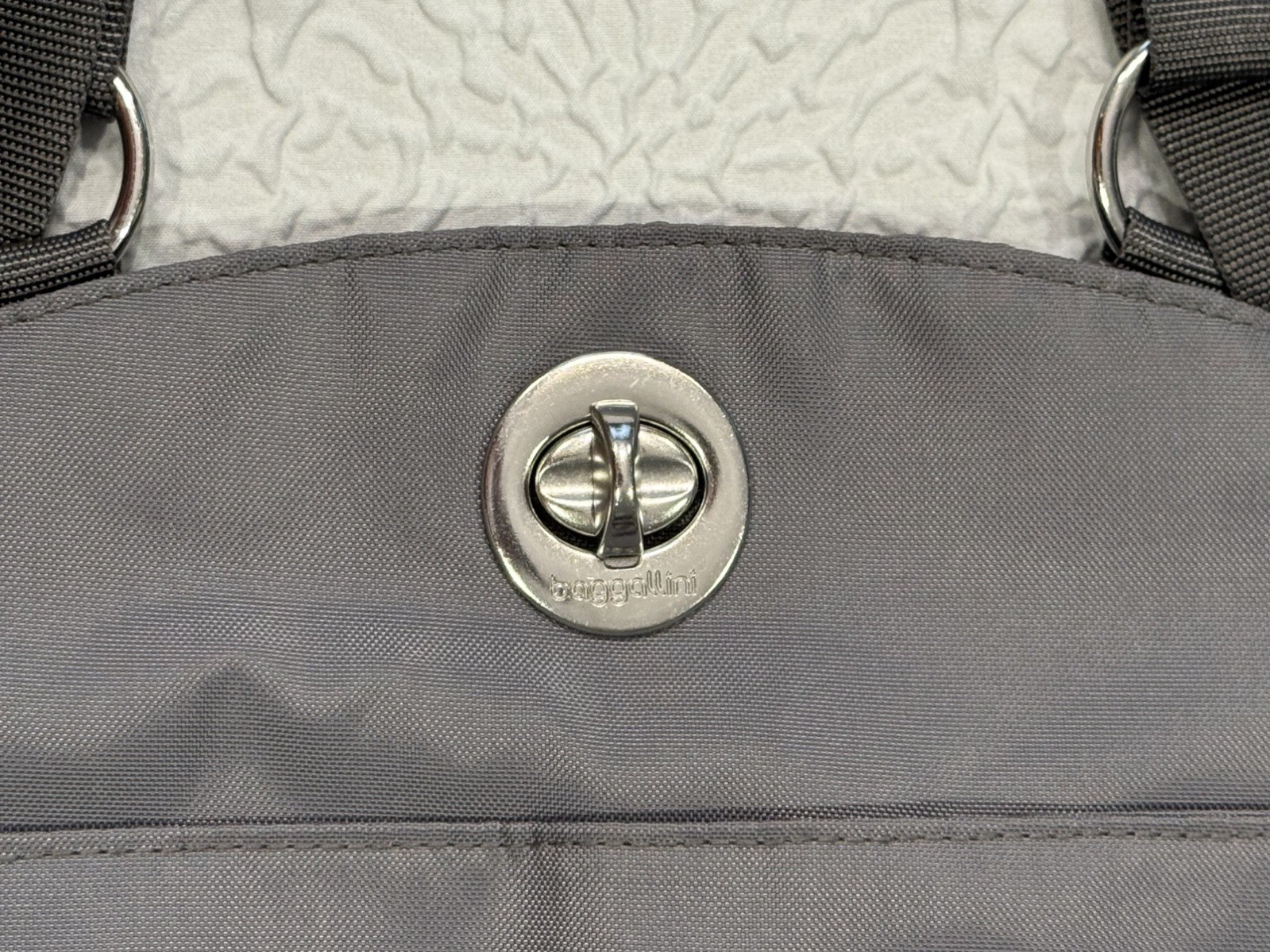 Baggallini Backpack Gray Convertible Strap Carry … - image 6