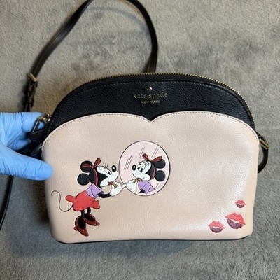 Kate Spade Minnie Mouse Pink Black Crossbody Bag