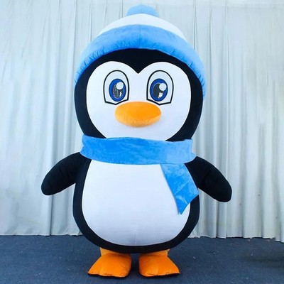 Aufblasbares Pinguin-Maskottchen-Kostüm Plüsch Fursuit Mascotte Cartoon Tier