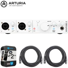 Arturia MiniFuse 2 2x Input USB-C MIDI Audio Interface + 2 YR Warranty Bundle