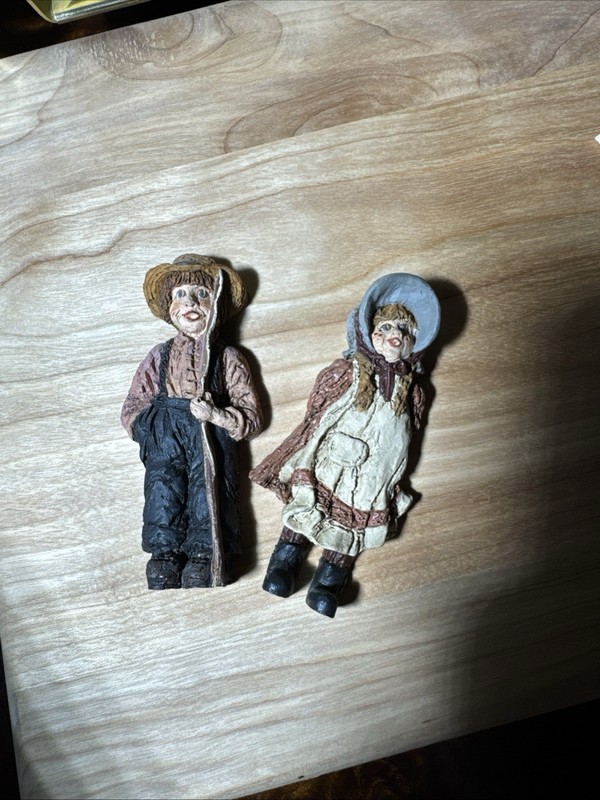 Vintage JUNE MCKENNA 4”  Christmas Holiday Ornament Set of 2