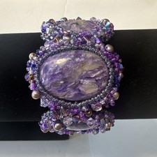 Beautiful Enchantment Oval Stone Mix Beaded Snap Bracelet