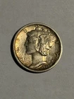 1925-D Mercury Dime - Almost Uncirculated (AU) - 90% Silver Scratches Details