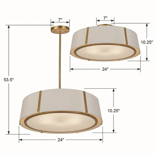 Crystorama Lighting - Six Light Ceiling Mount - Ceiling Mount - Fulton - Six - Picture 2 of 4
