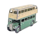 Vintage Dinky Toys 29c AEC Double Decker Bus Green Cream Color Die-cast Unboxed.