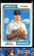 Matt Brash 2023 Topps Heritage #26 Seattle Mariners Baseball