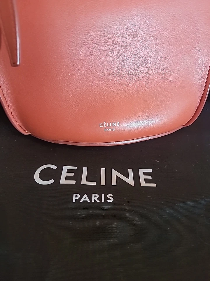 Auténtico bolso de mano CELINE de piel de becerro lisa con correa larga grande Foto 2 de 4