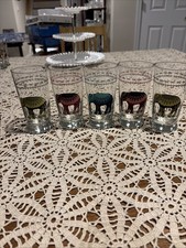 World Market Elephant Glasses – Mixed Colors – Libbey Glassware - Set of 5 Clean