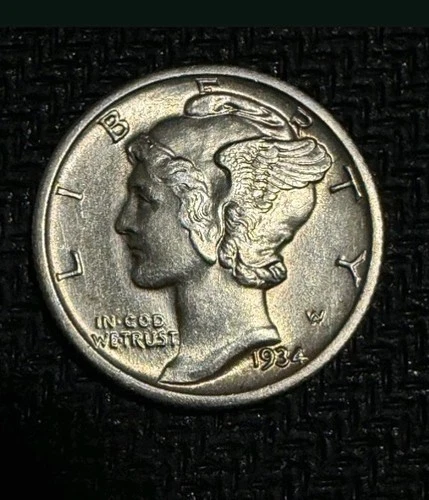 Choice Uncirculated 1934 Mercury dime 10C Full Bands Blazer no reserve