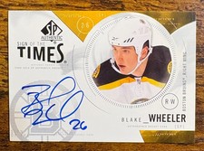 Blake Wheeler 2009-10 SP Authentic - Sign of the Times - Autograph - Bruins