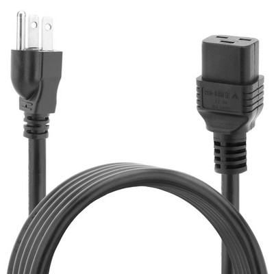 6Ft Nema 5-15P to C19 Heavy Duty UPS Power Cord 20A 125V UPS PDU SJT 14AWG 16...