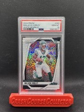2024 Prizm #369 Malachi Corley Rookie WHITE SPARKLE SSP PSA 10