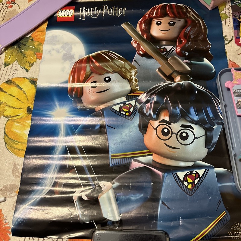 LEGO Wizarding World HARRY POTTER JK Rowling Promo 2 Sided Poster 18x24 preowned