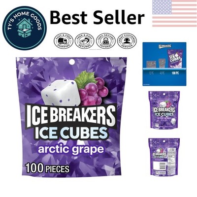 Stay Fresh with ICE CUBES Sugar-Free Arctic Grape Gum, 100 Piece Pouch, 8.11oz